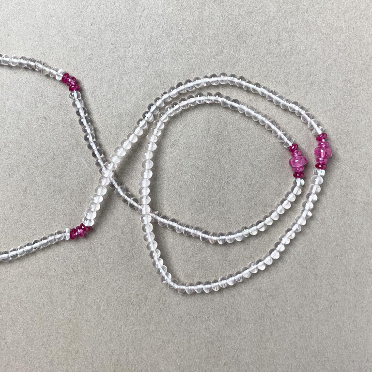 Relevé Necklace Rosellite with Pink Sapphire Dark Pink Sapphire