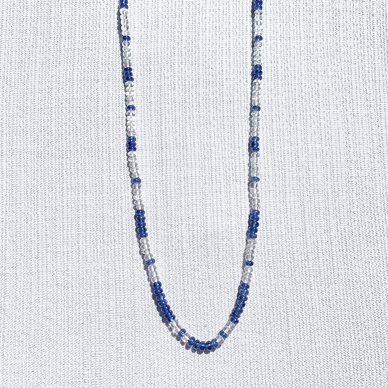 Sapphire Bead and Pearl Necklace - Turgeon Raine