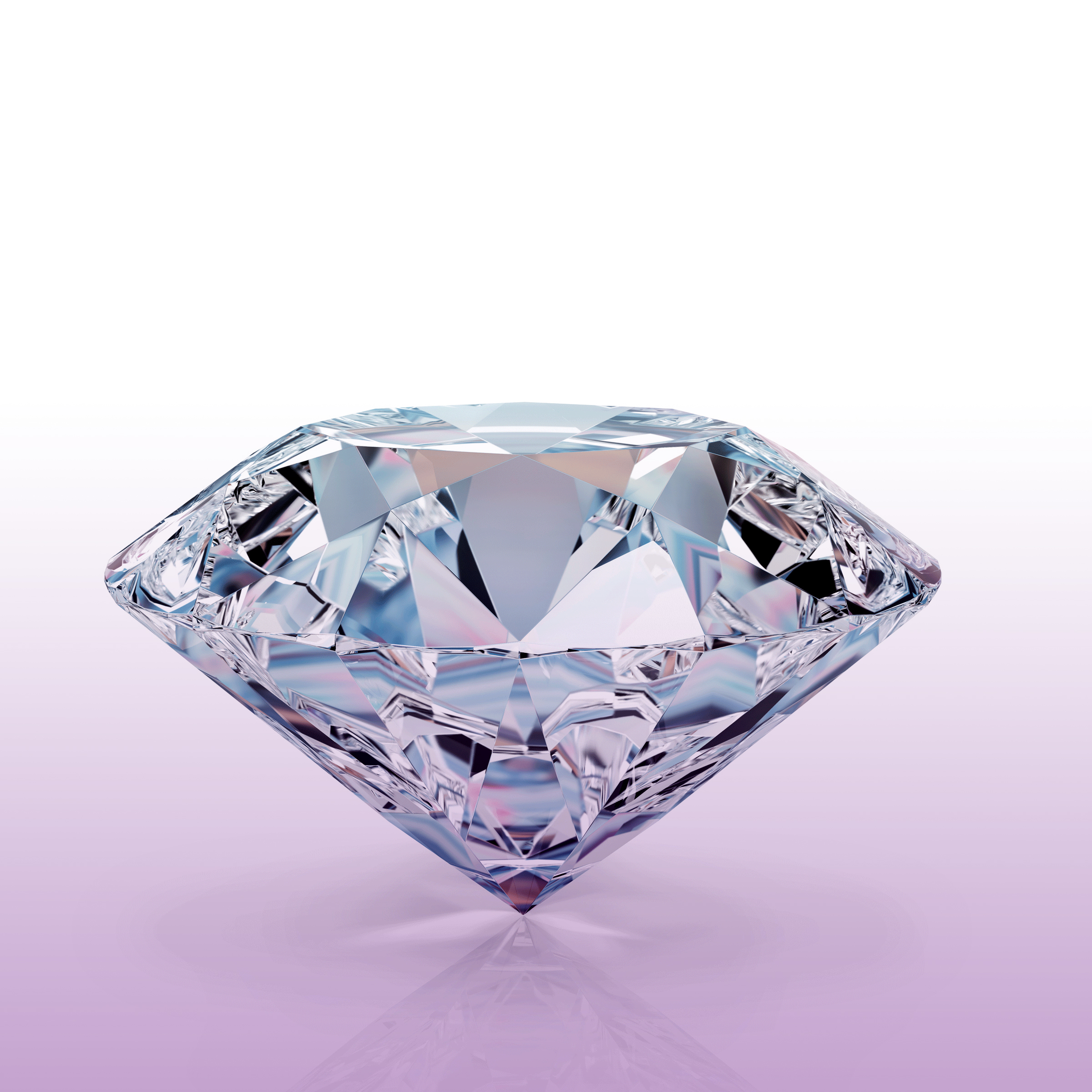 graphic of a diamond with purple background