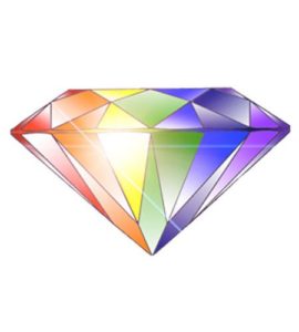 Graphic of a healing 7-color-ray Diamond