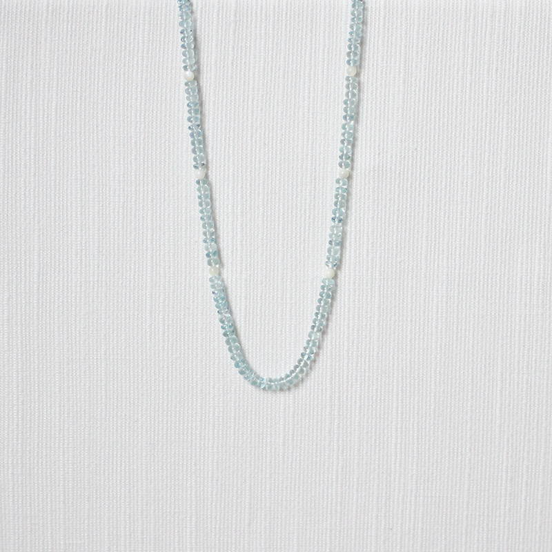 aquamarine mothers necklace