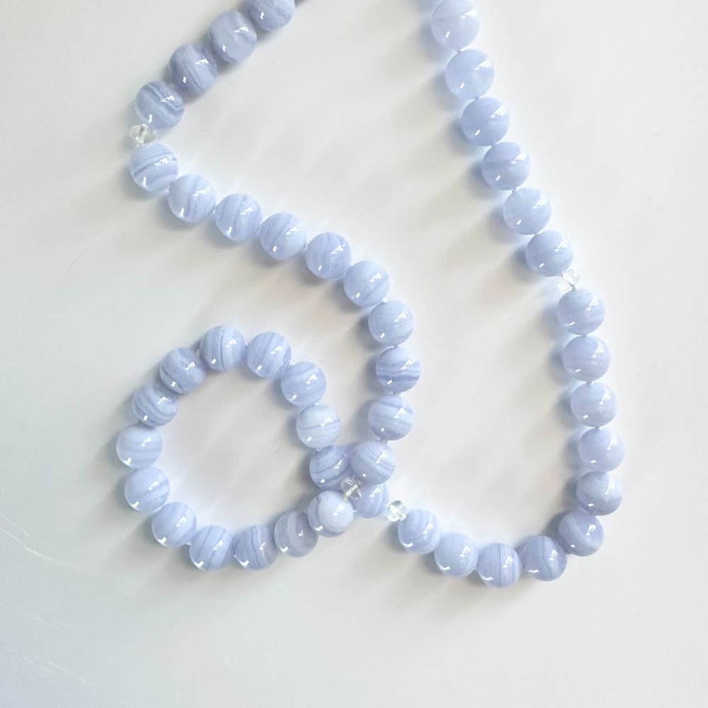Blue Lace Agate Round Healing Gemstone Beads at Rs 125/piece | Agate Bead  in Jaipur | ID: 2851495234448