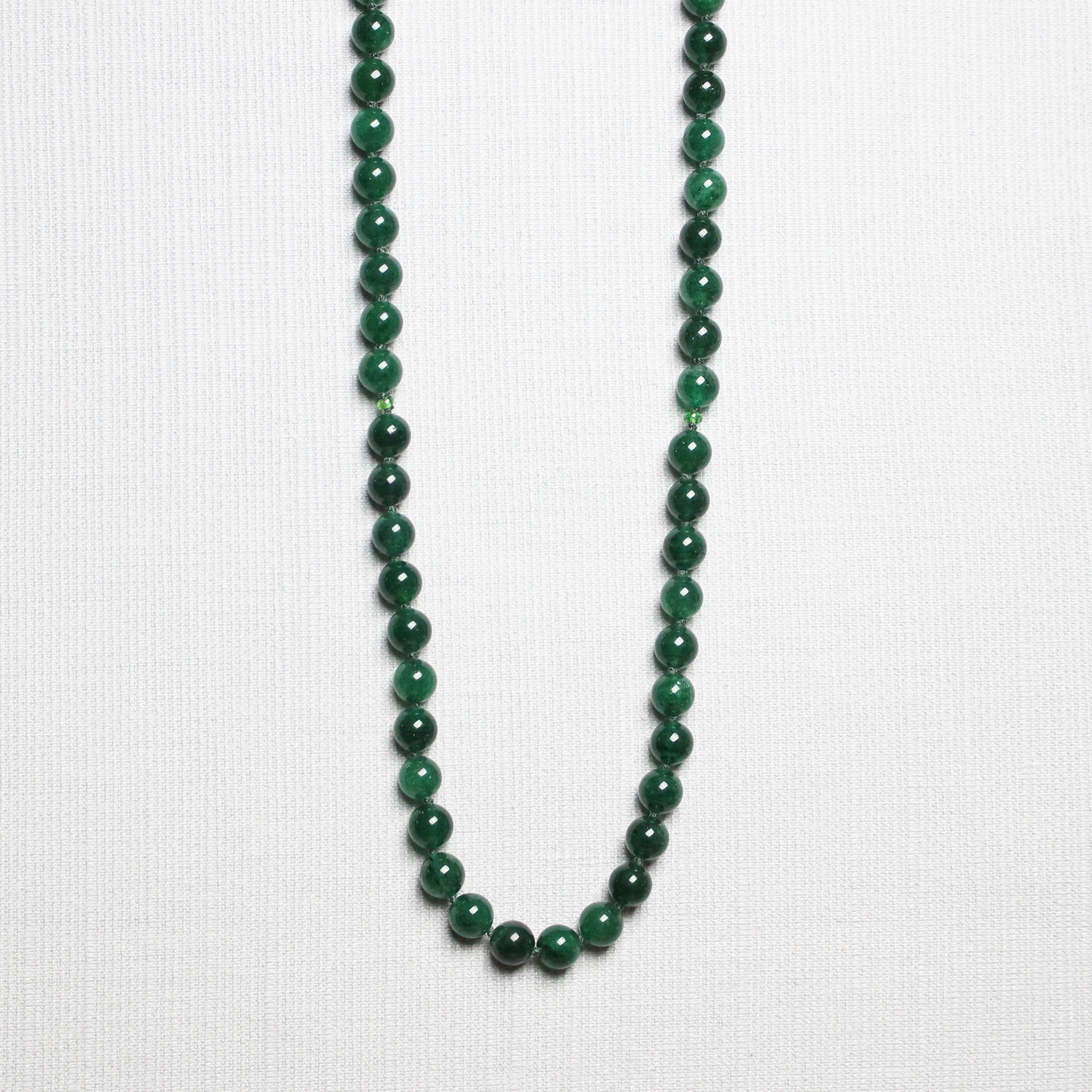 Dark Green Aventurine & Tsavorite Necklace - Gemstone Therapy Institute