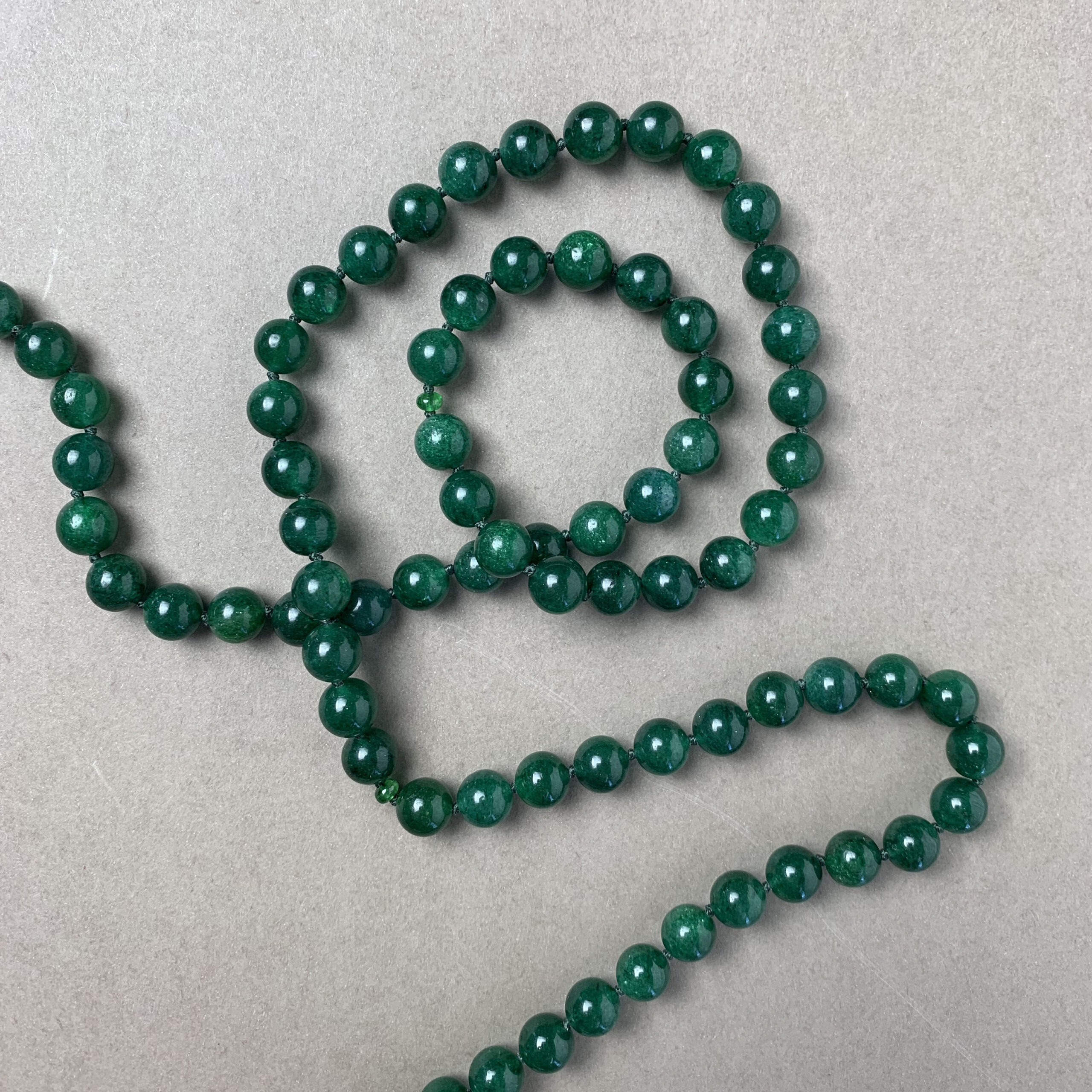 Les Néréides Emerald Green Diamantine Luxurious long necklace | Mustahöyhen  Online Boutique