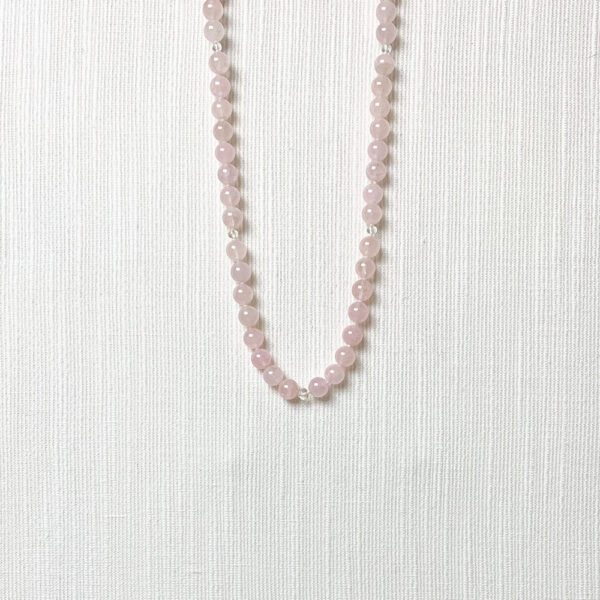 Pink Tourmaline & White Tourmaline Necklace - Gemstone Therapy Institute