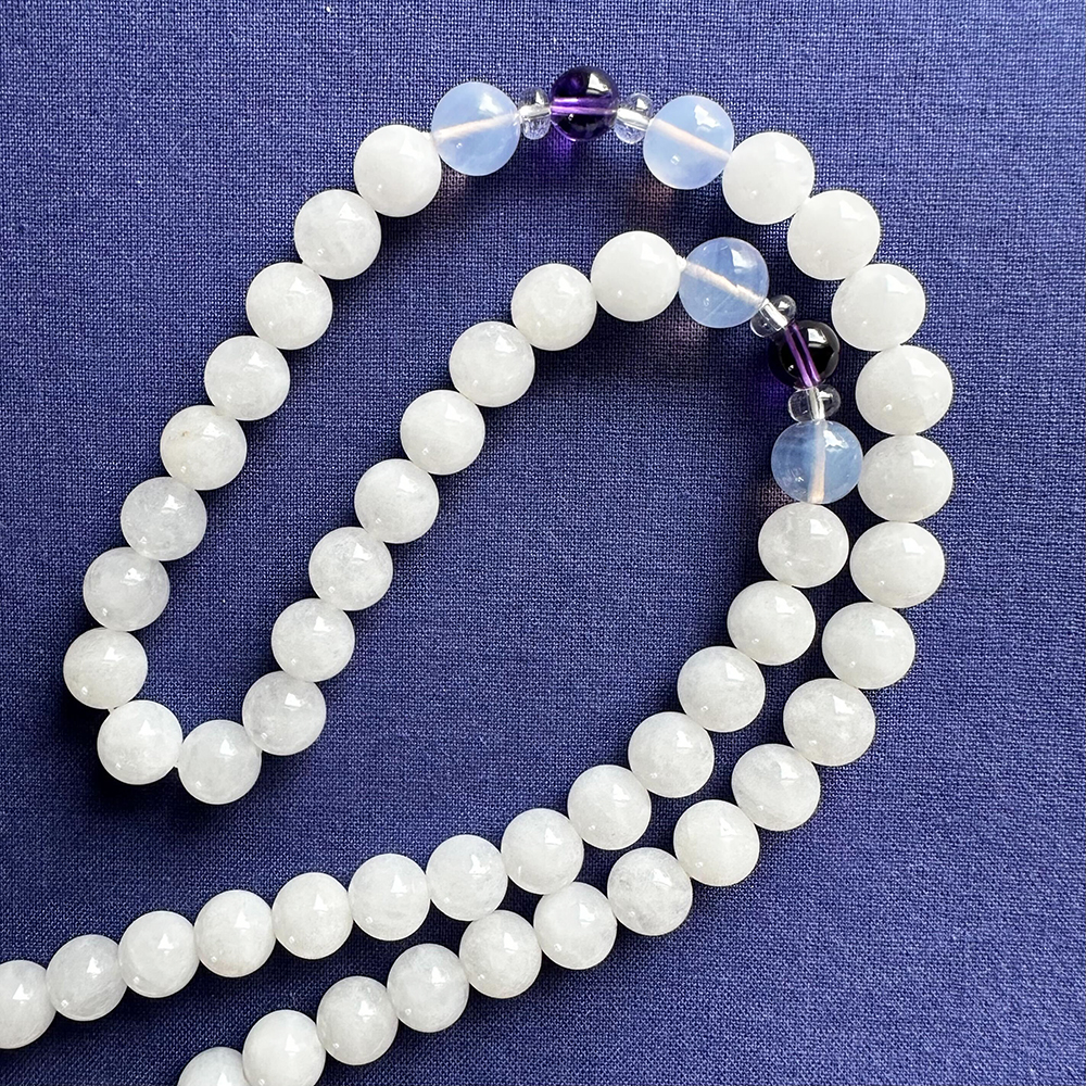 Spark™ Necklace: White Quartz with Lilac Quartz, Amethyst & Clear Topaz ...